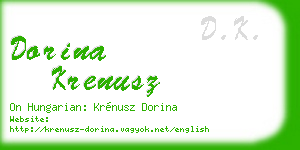 dorina krenusz business card