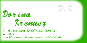 dorina krenusz business card